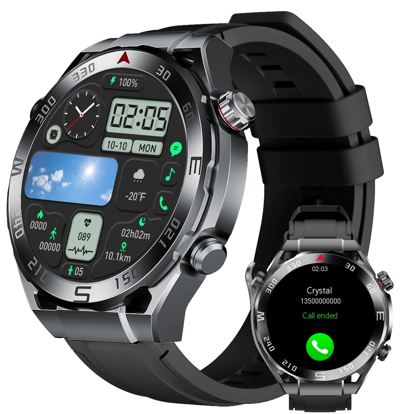 W&O X5 Pro Max Sports Smartwatch With NFC Health Monitor