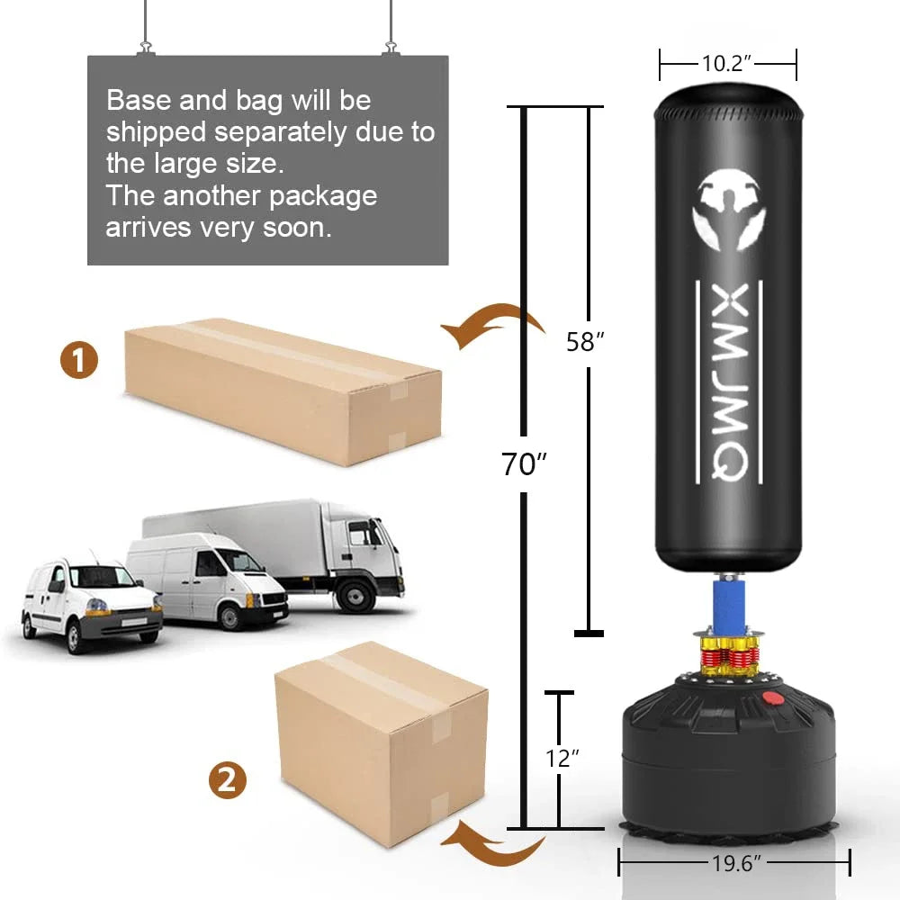 LEKARO Standing Boxing Post With Gloves For Home Training
