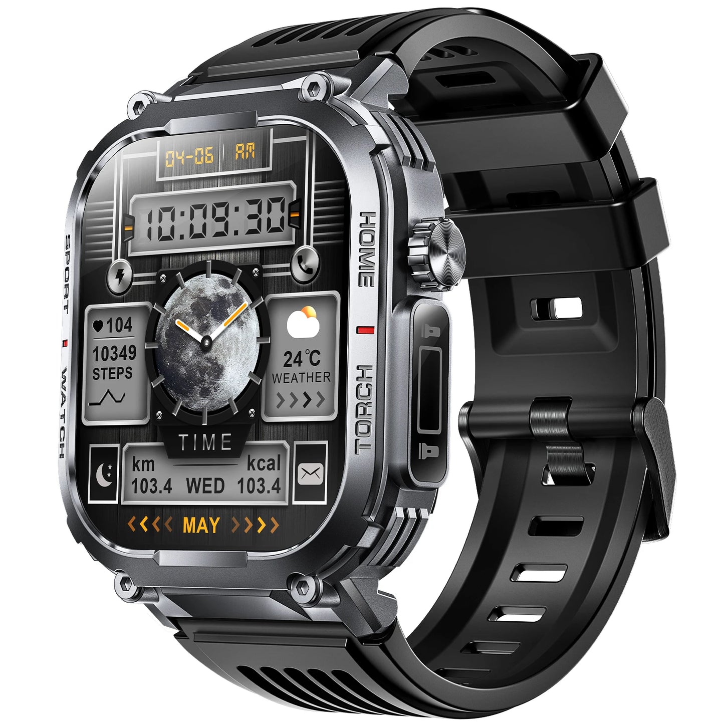 LaNikar Smart Watch For Men 3ATM Waterproof Heart Rate