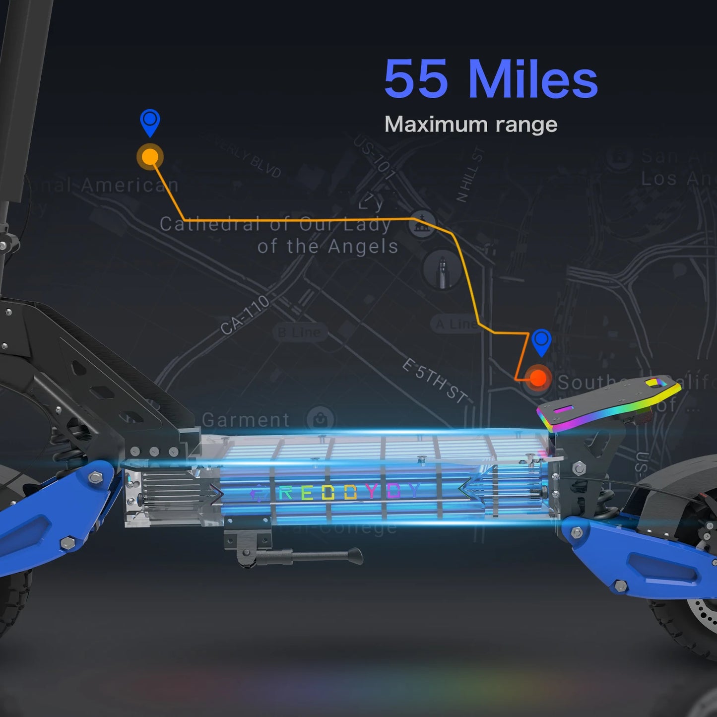 REDDYDY Dual Motor Electric Offroad Scooter 5000W Peak