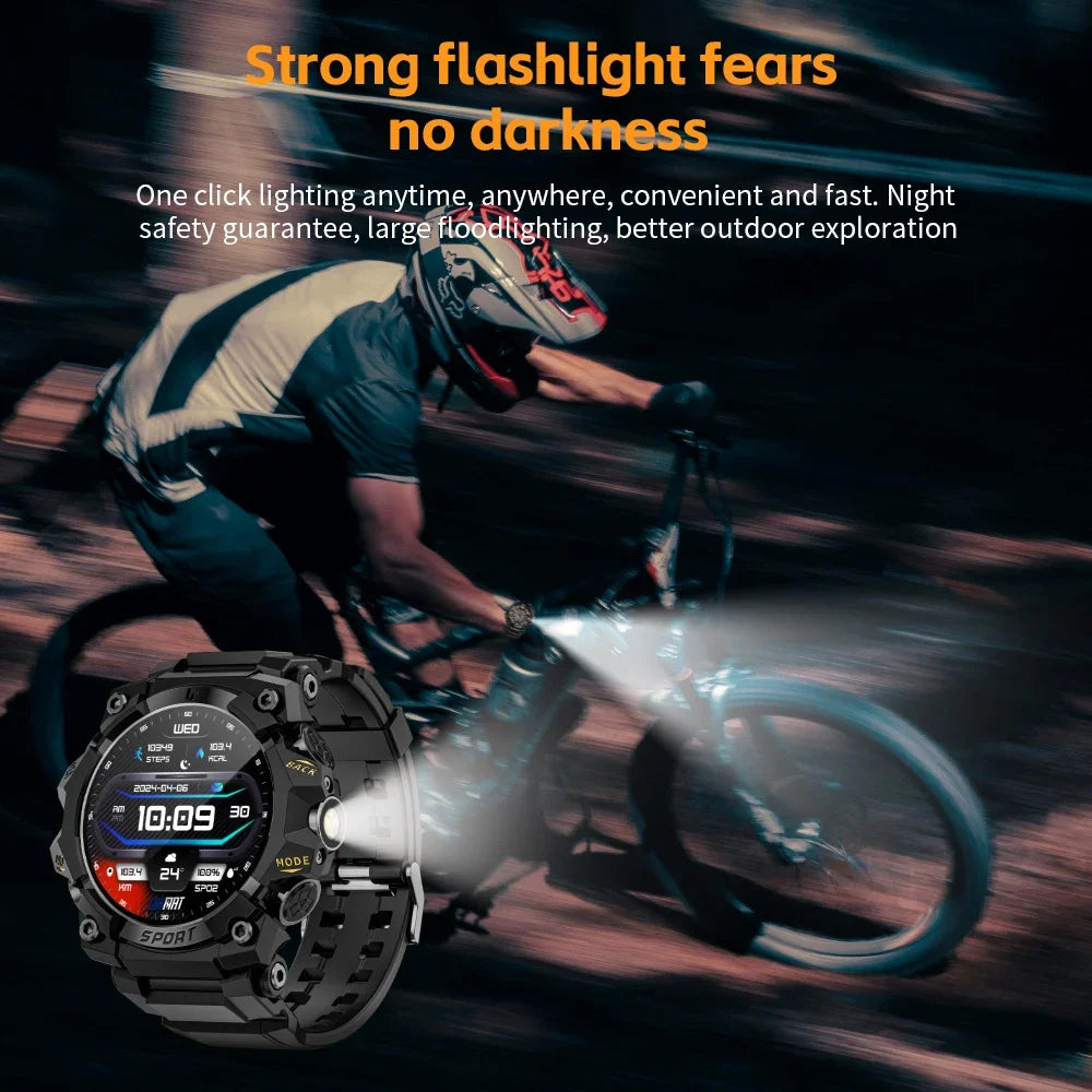 LOKMAT Rugged Smart Watch With Bluetooth Calls Fitness Tracker