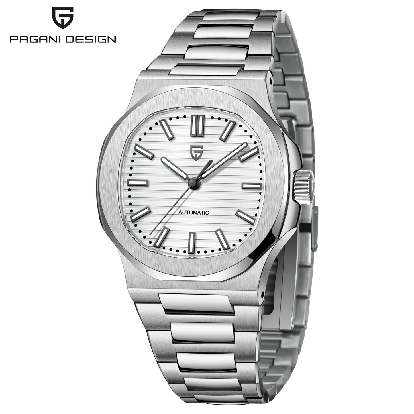 PAGANI DESIGN Automatic Watch For Men Stainless Steel Sports Luxury