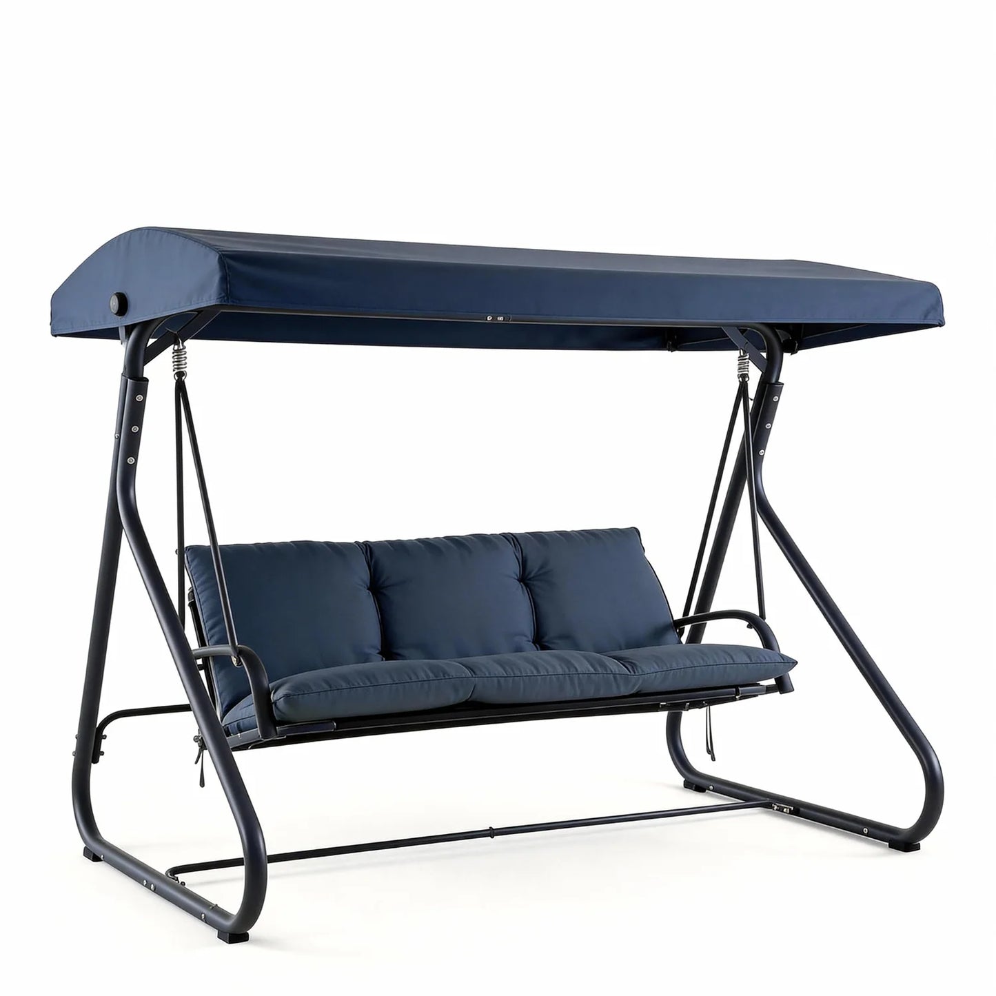 HiMISS 3-Seat Convertible Outdoor Swing Bed With Canopy