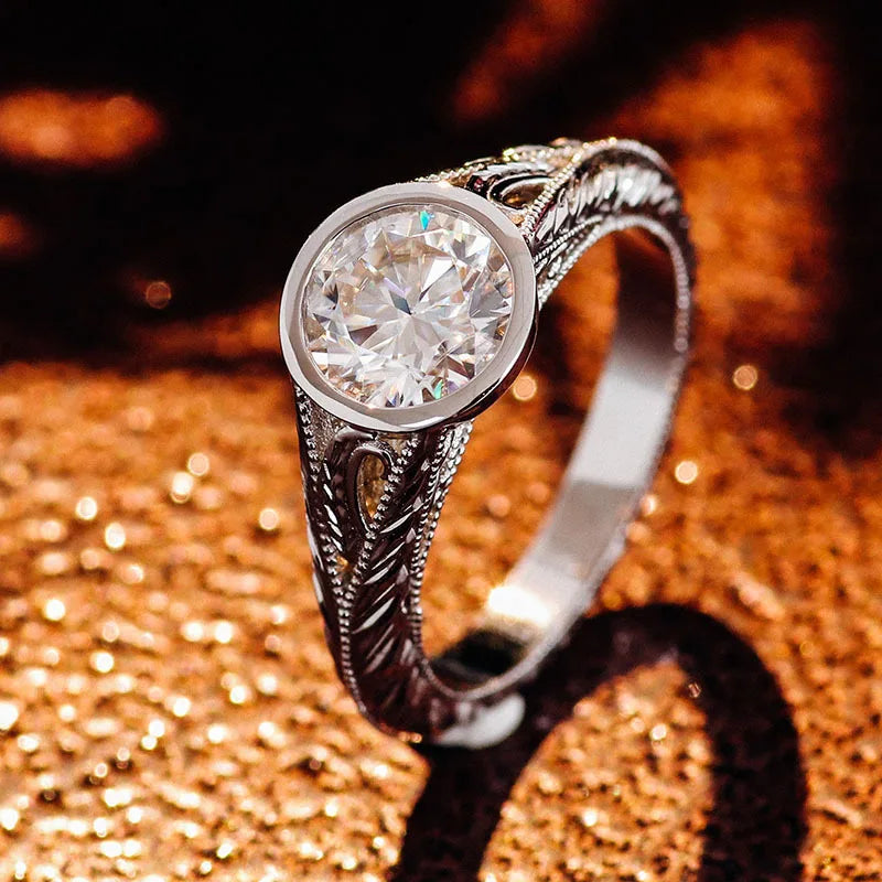 925 Sterling Silver Princess Snowflake Ring Micro Inlaid Lab Diamond