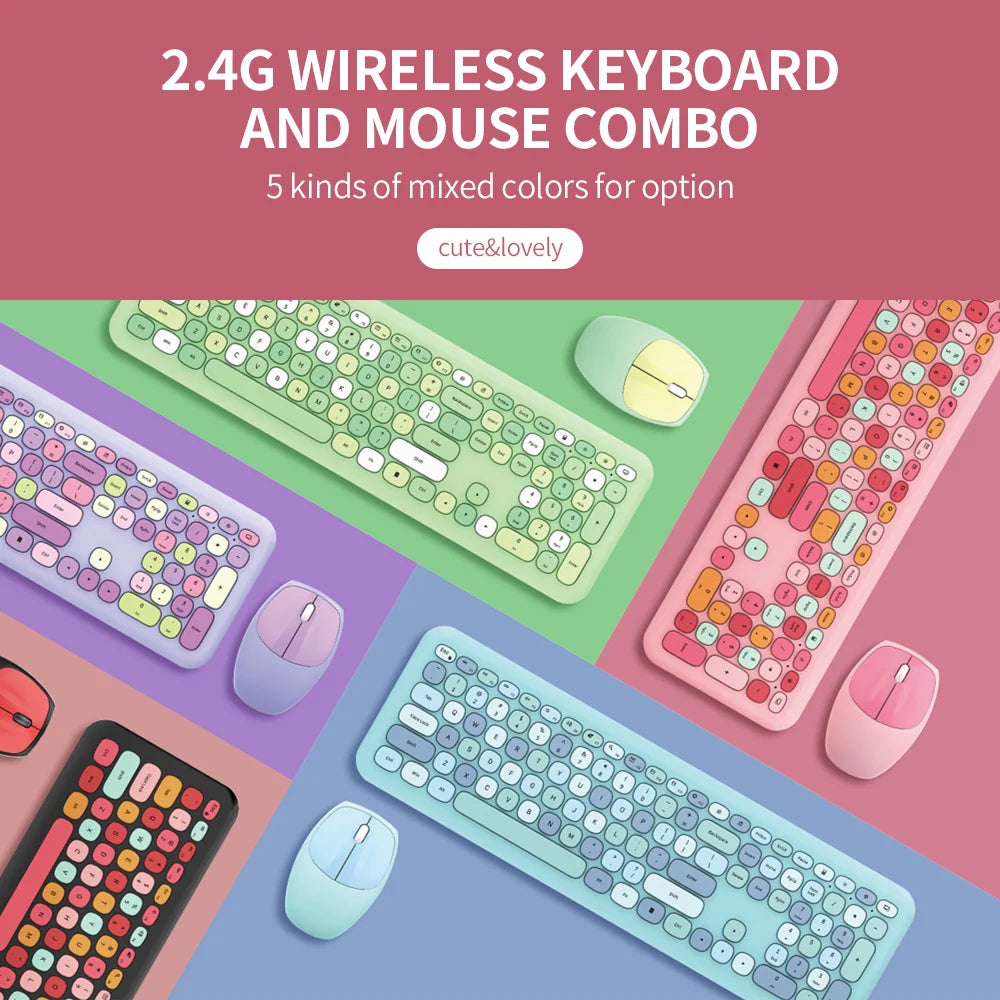 Arealer Wireless Keyboard And Mouse Combo 2.4GHz 110 Keys