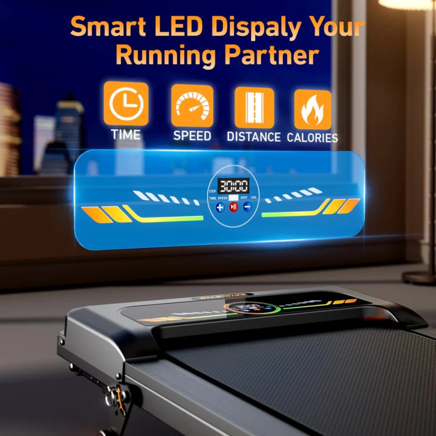 NONED Under Desk Incline Walking Pad With LED Display