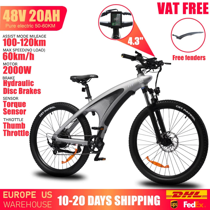HUANCI Q5 Electric Bike For Adults 1000W 48V 13Ah Ebike