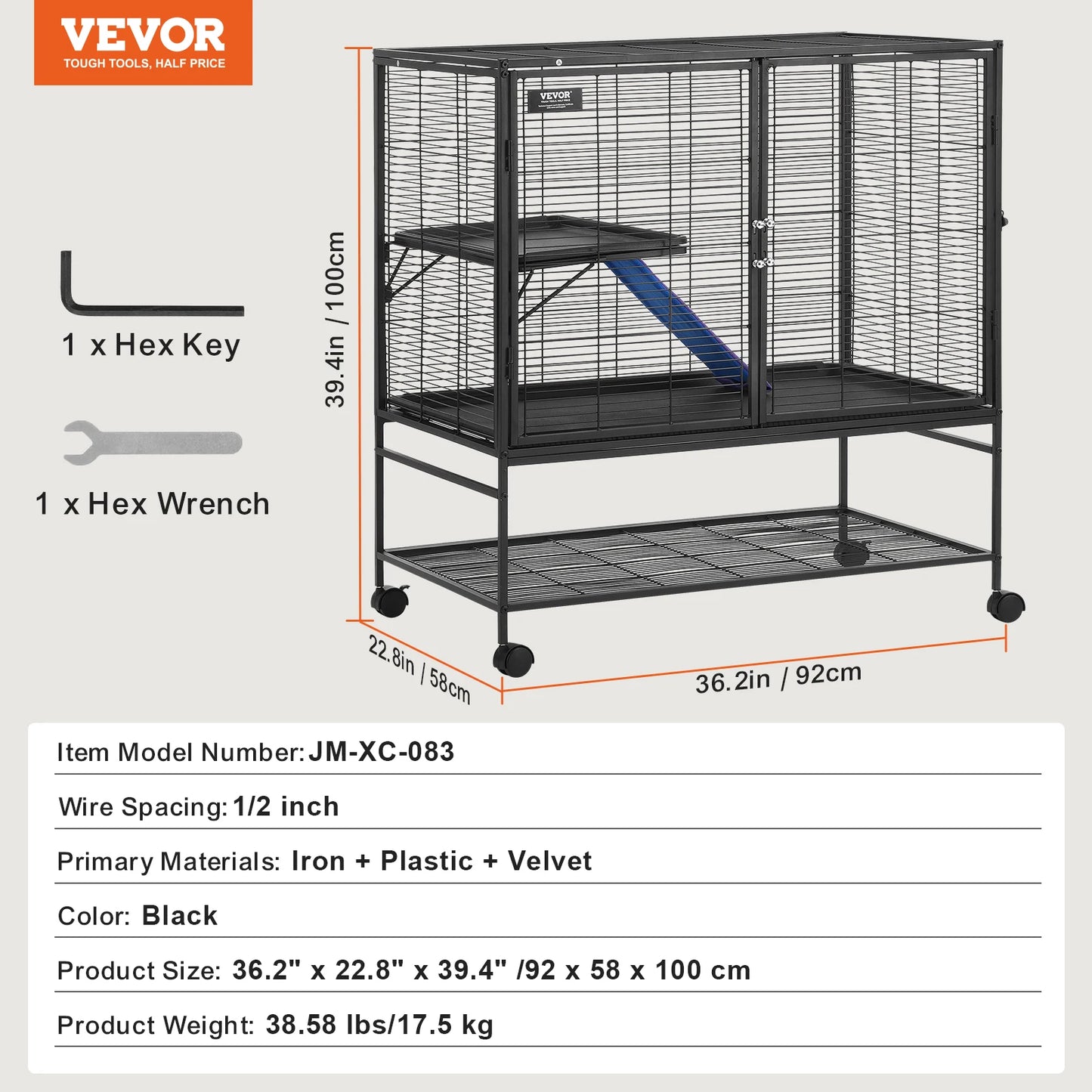 SucceBuy Ferret Cage 4 Tier Critter Nation Cage For Rodents