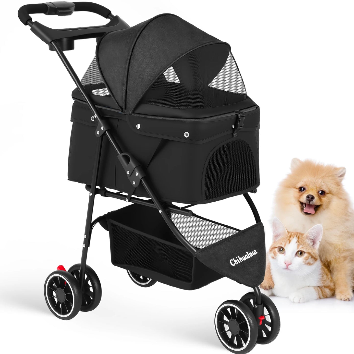 Chihuahua Pet Stroller For Small To Medium Dogs And Cats