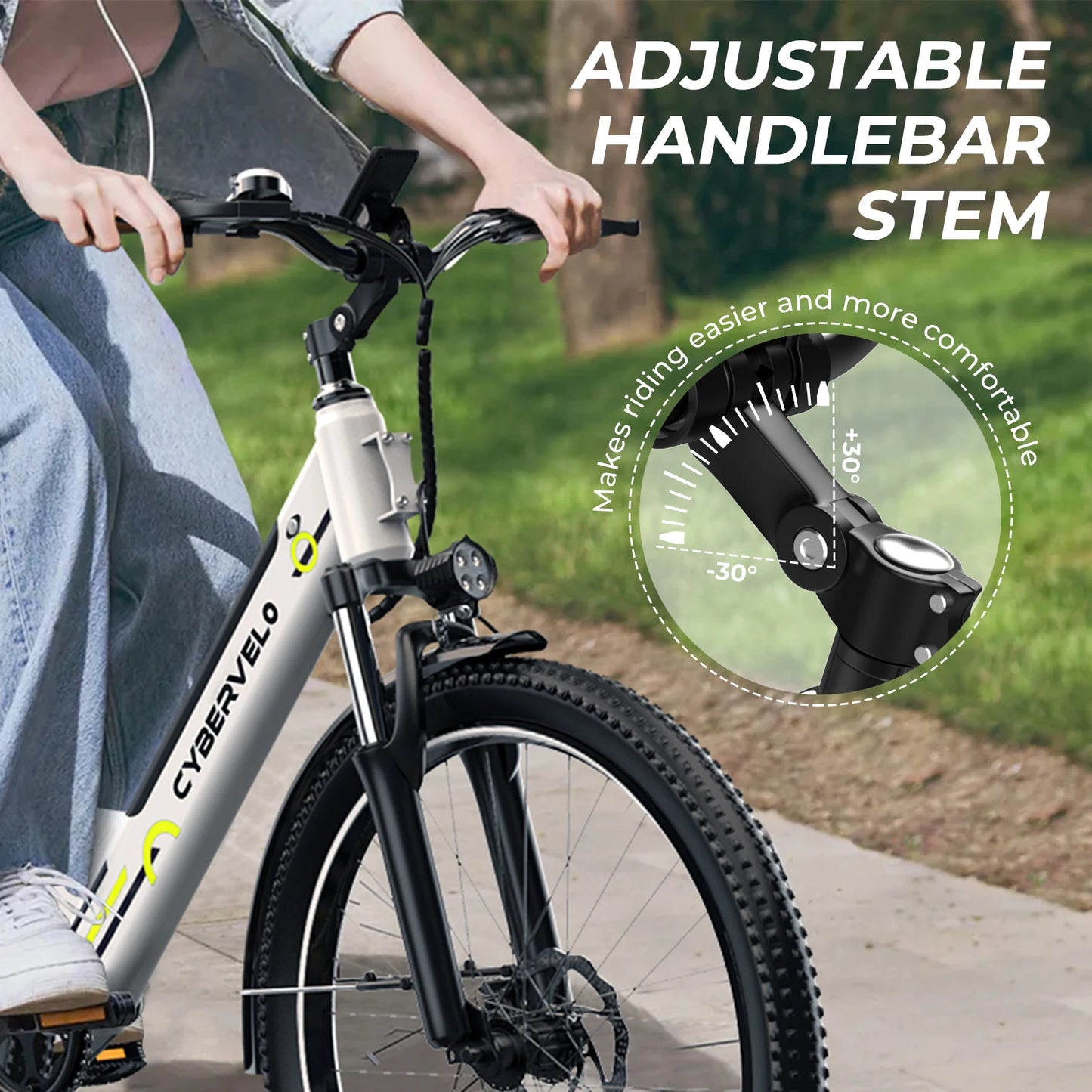 CYBERVELO EK2 Urban Commute Ebike 48V 1000W Peak Motor