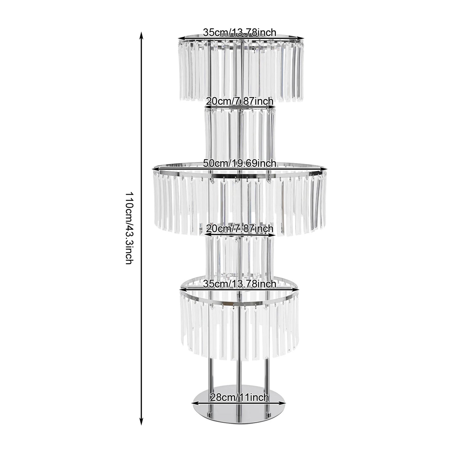 Elegant 5 Tier Acrylic Wedding Centerpiece Stand for Decor