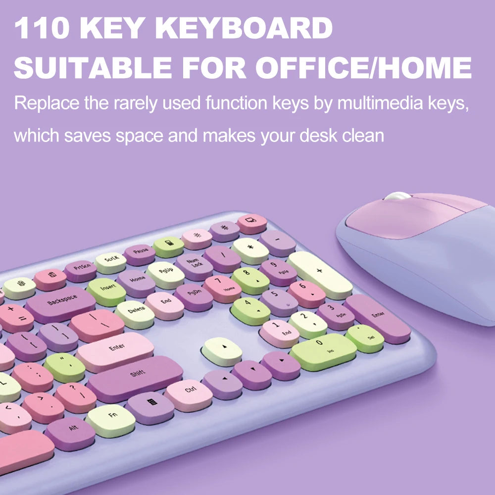 Arealer Wireless Keyboard And Mouse Combo 2.4GHz 110 Keys