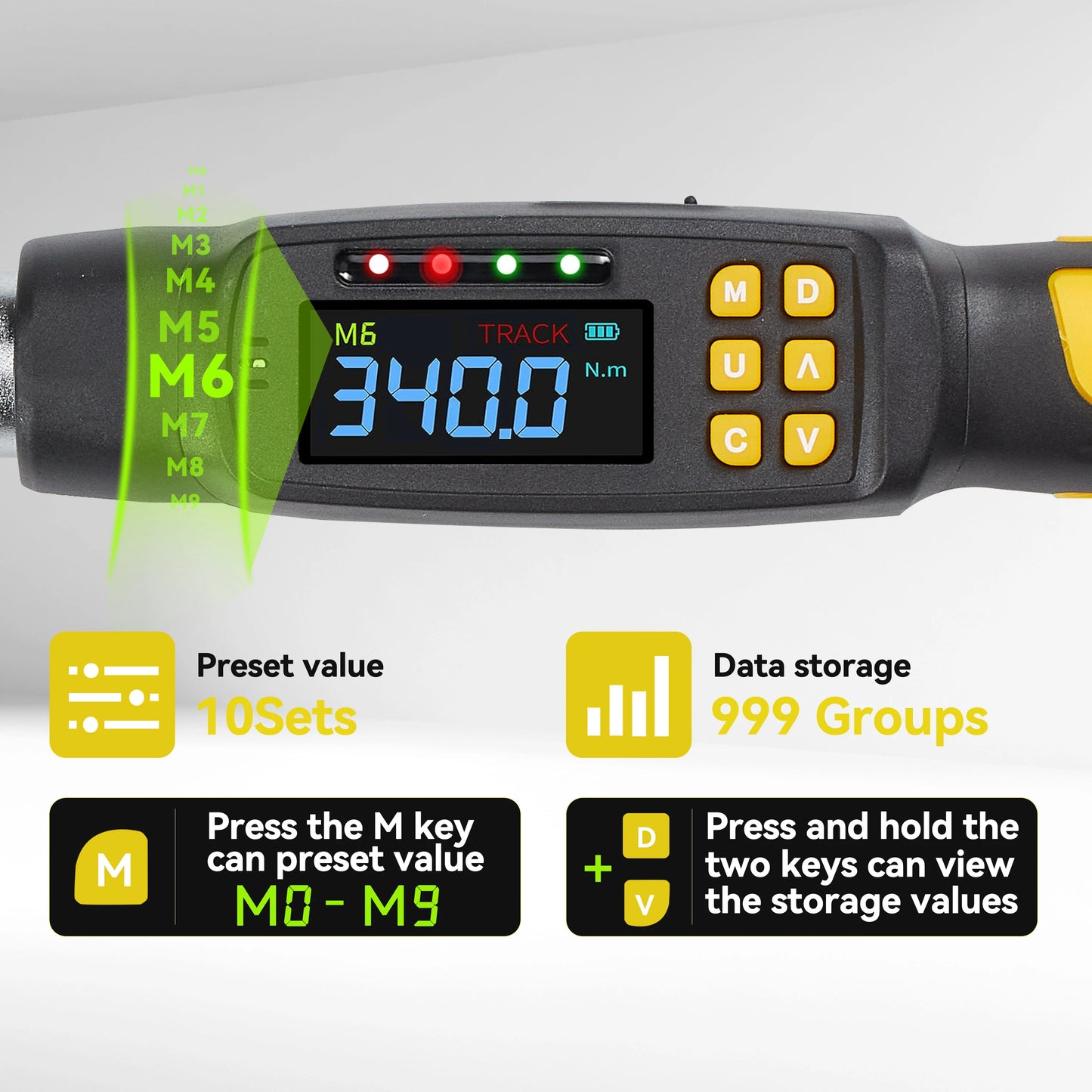 WAXTRON Digital Torque Wrench With Two Percent Accuracy For Automotive