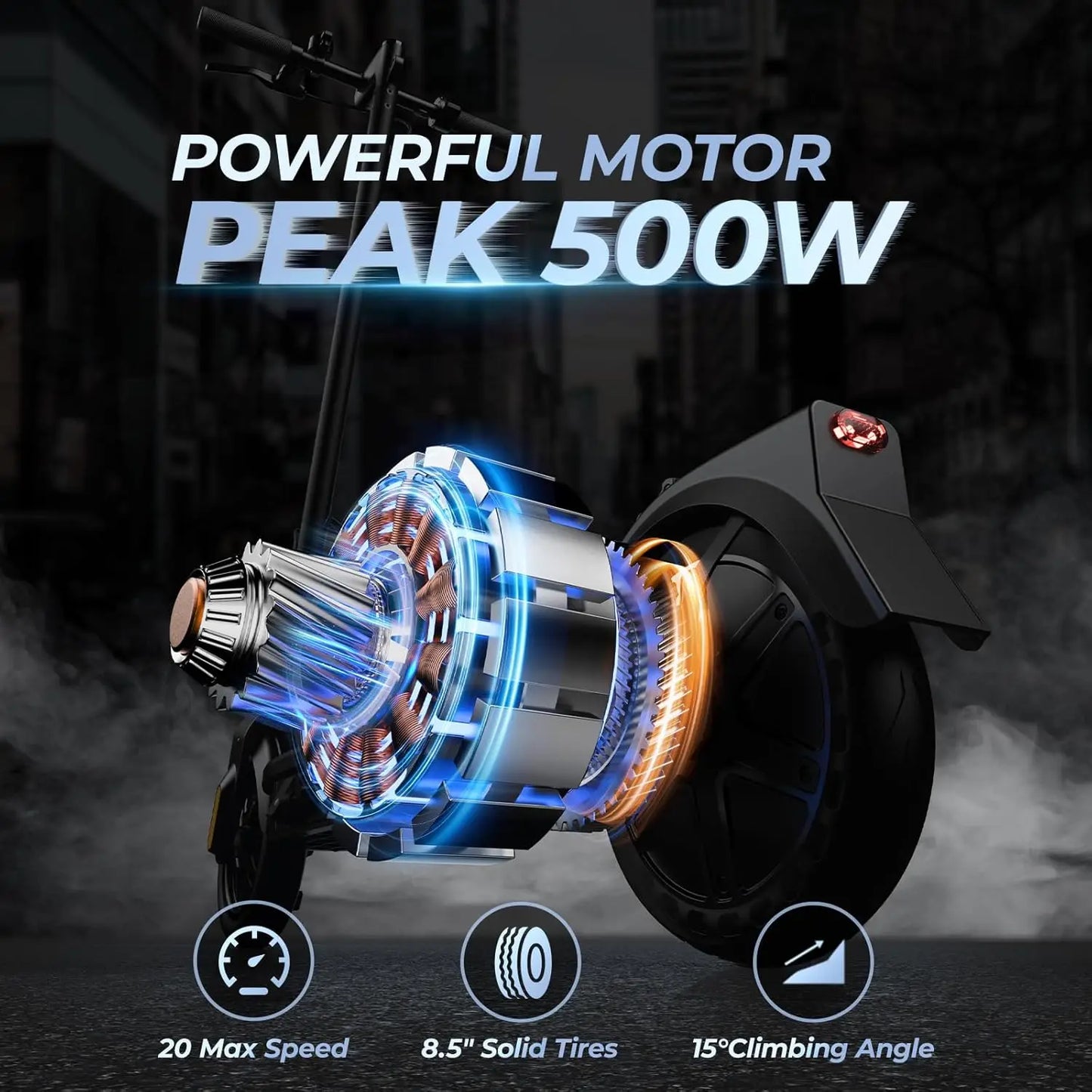 HeroPick E8 Pro 500W Foldable Electric Scooter 20 Mile Range