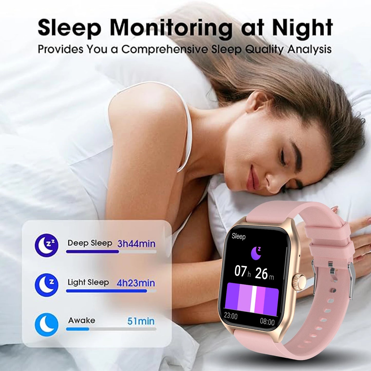 LIVLOVCP AI Voice Assistant Smartwatch With 100 Plus Sports Tracking