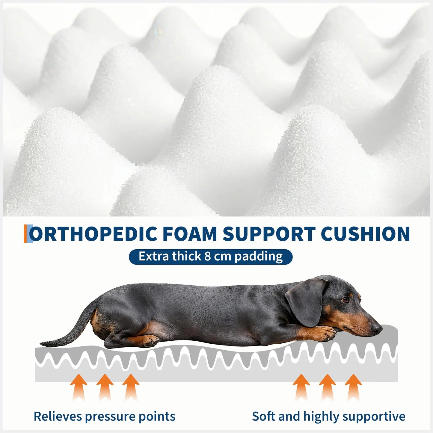 HiMISSCN Orthopedic Faux Fur Pet Bed With Pillow