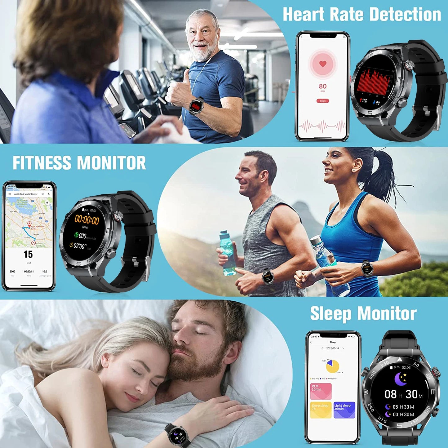W&O X5 Pro Max Sports Smartwatch With NFC Health Monitor