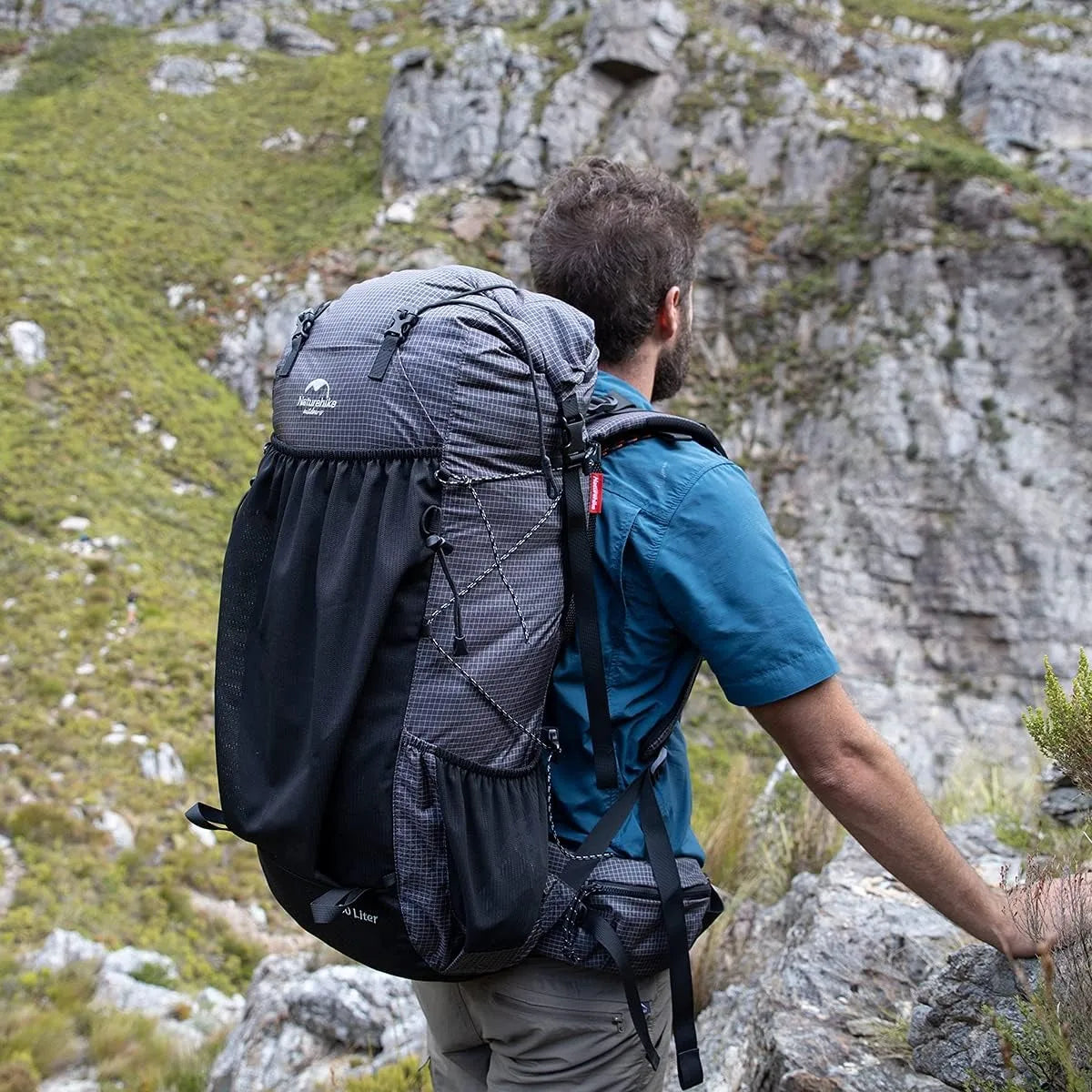 Naturehike Waterproof Mountain Backpack For Hiking Travel With Rain Cover