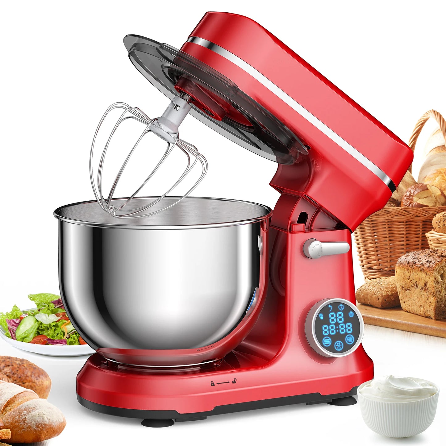 Biolomix Stand Mixer 1200W 11 Speed DC Motor With Dough Hook