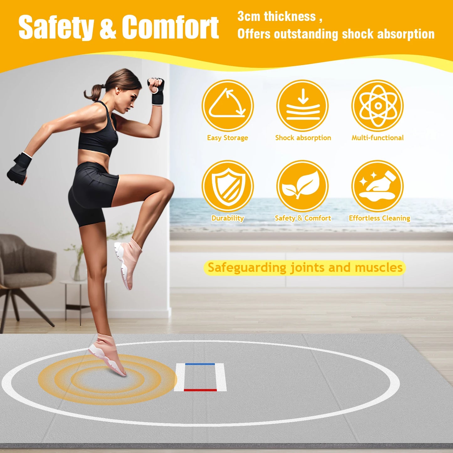 Jiu Jitsu Wrestle Mats Anti Slip Training Mat For Grappling