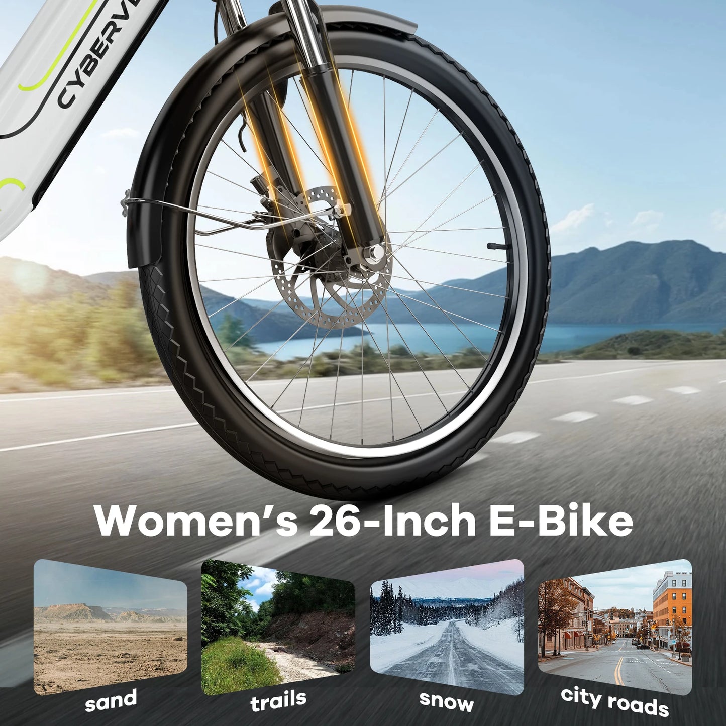 Cybervelo EK7 Electric Bike 1000W Peak Motor Detachable Battery
