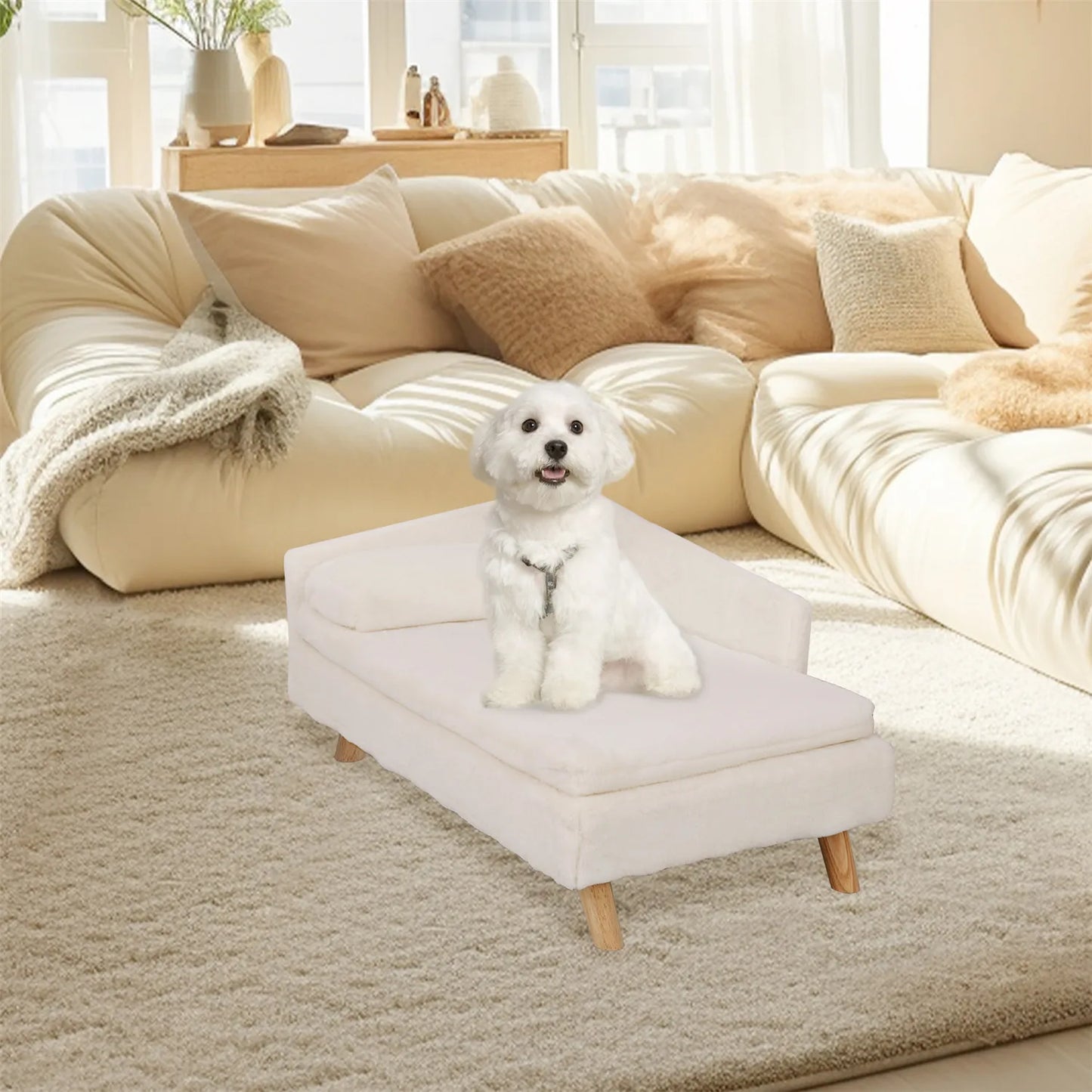 BINGOPAWCN Nordic Elevated Pet Bed With Waterproof Pad