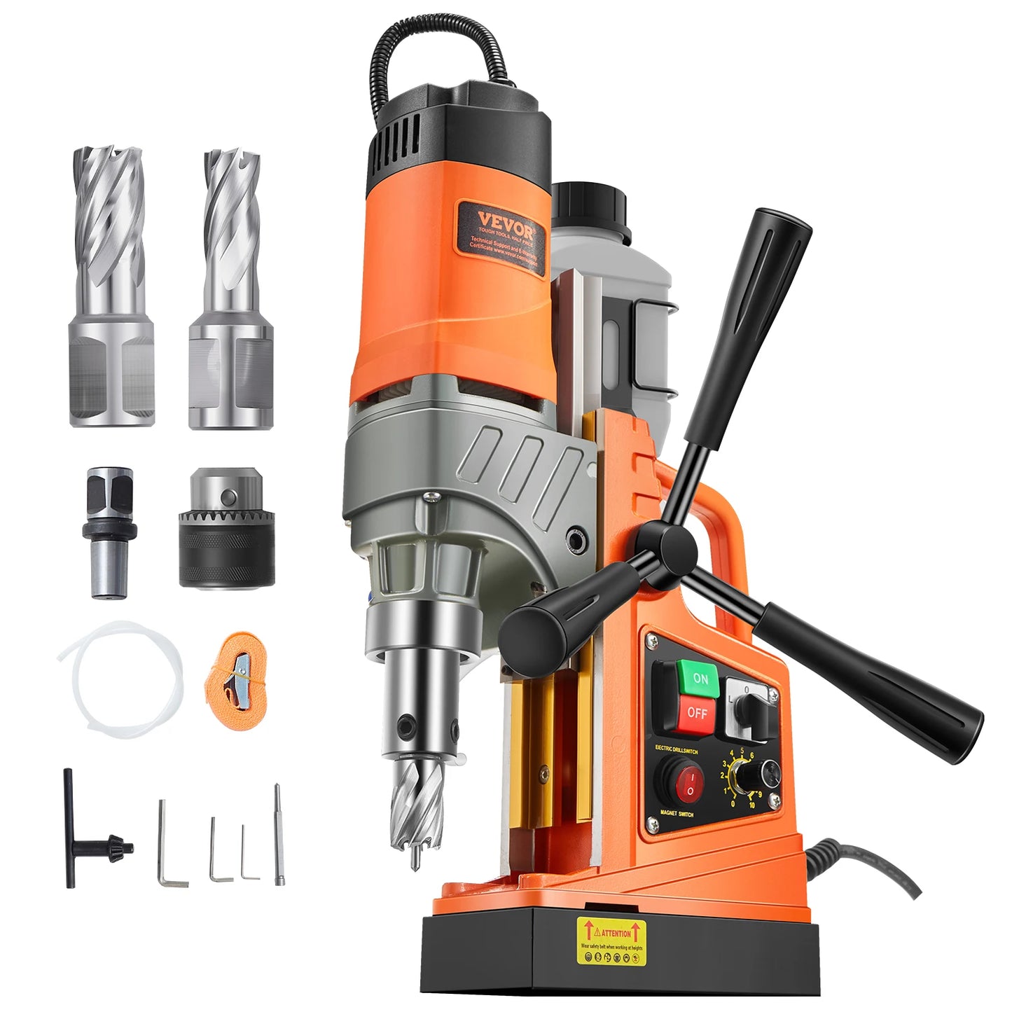 SucceBuy Magnetic Drill 1450W Portable Variable Speed Drilling Machine