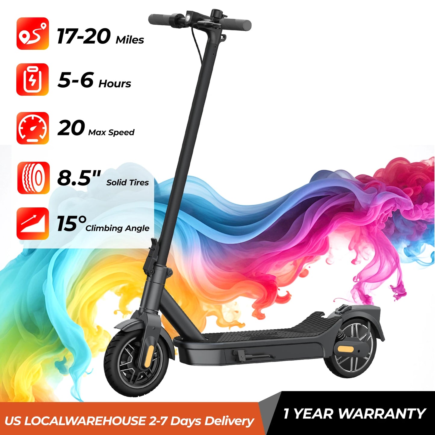 HeroPick E8 Pro 500W Foldable Electric Scooter 20 Mile Range