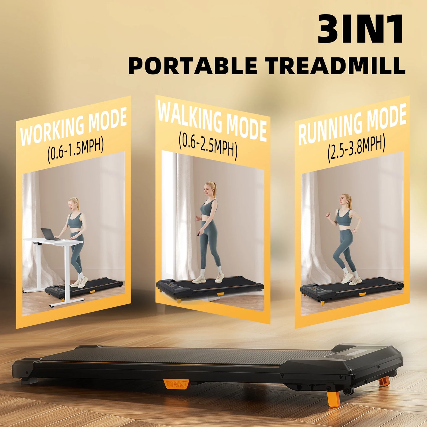 Under Desk Treadmill With Incline For Home Use Quiet