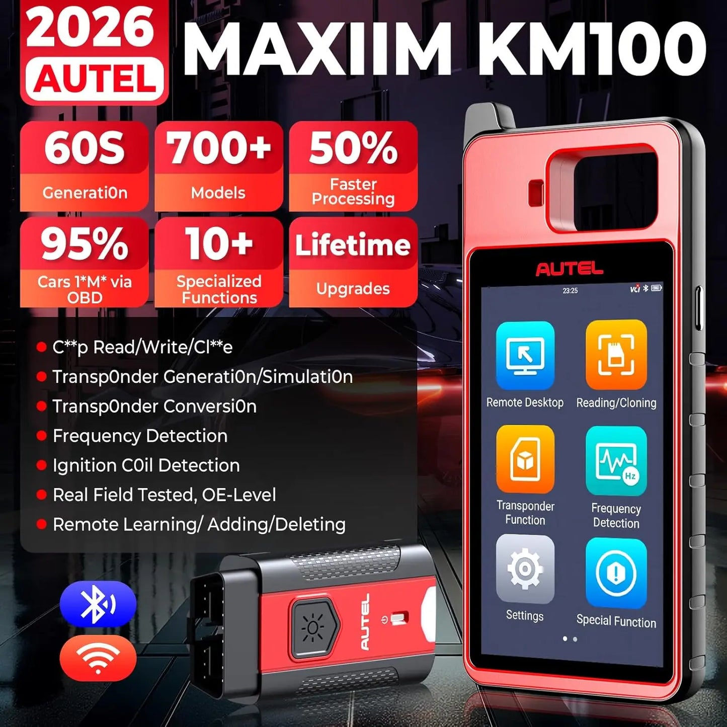 Autel MaxiIM KM100 Key Fob Programmer Immobilizer Tool