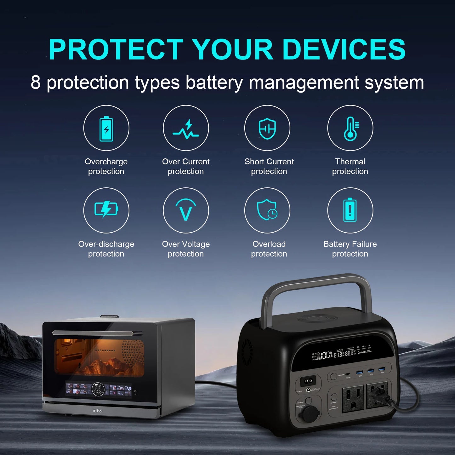 CTOLITY 500W Portable Solar Power Station LiFePO4 345.6Wh