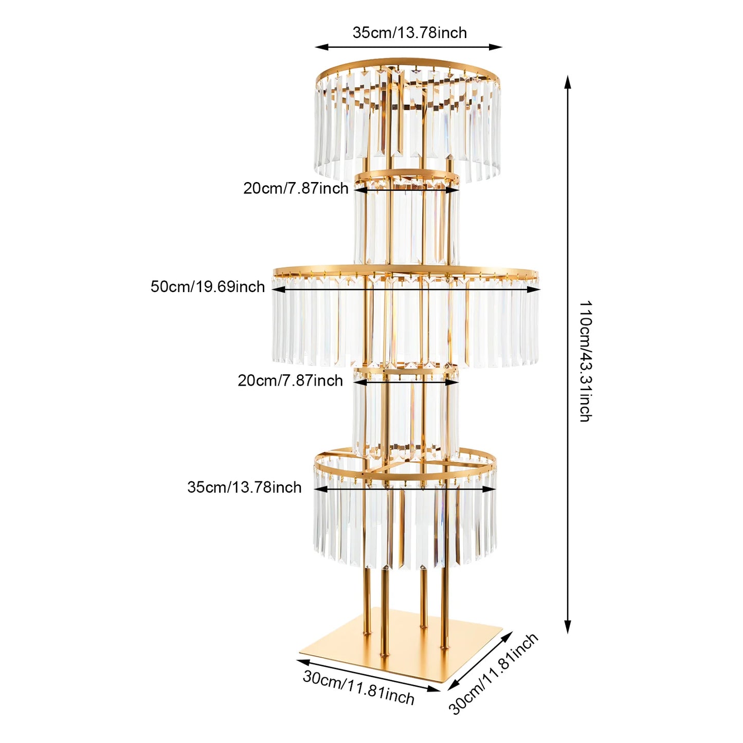 Elegant 5 Tier Acrylic Wedding Centerpiece Stand for Decor