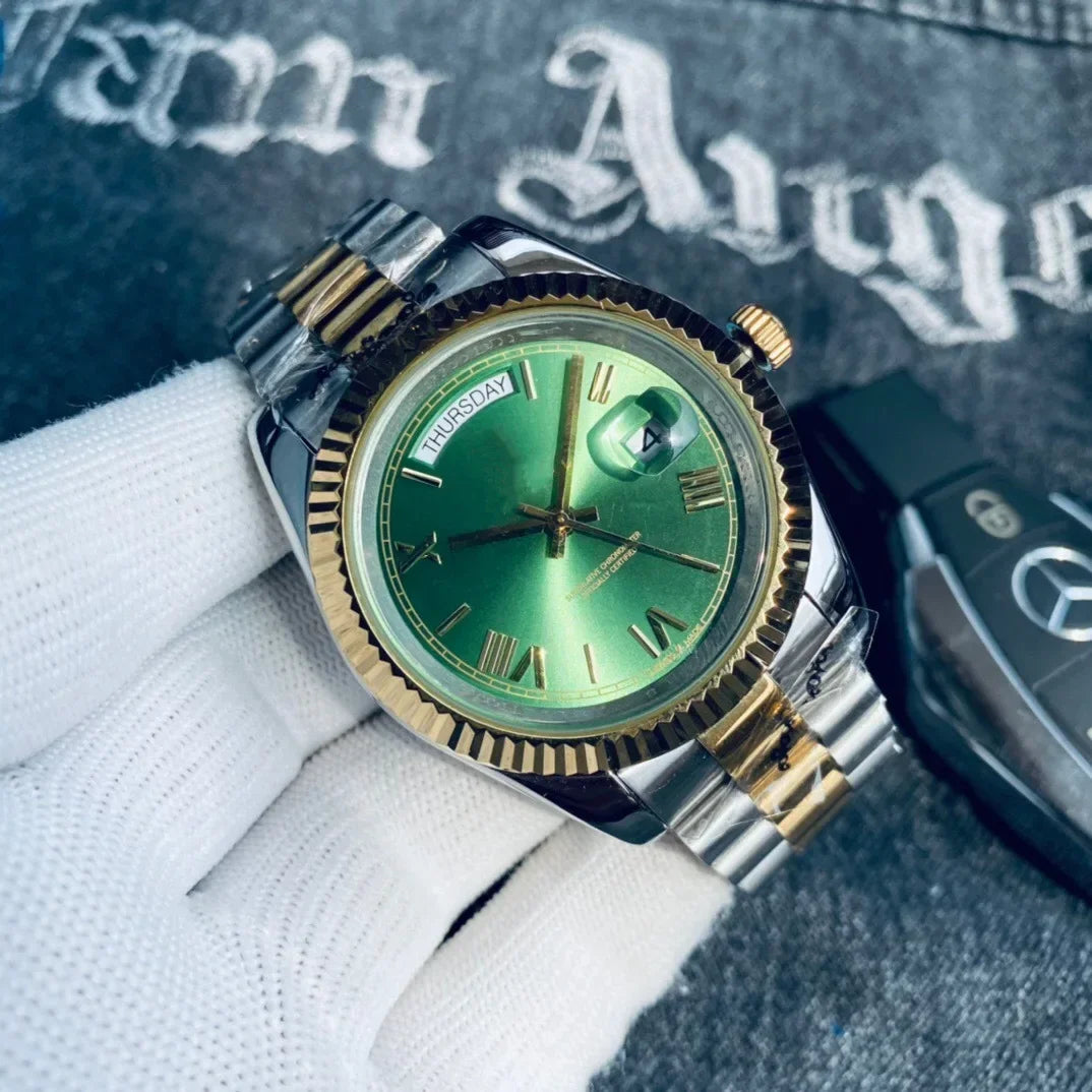 Mens Quartz Watch With Sapphire Glass Date Display