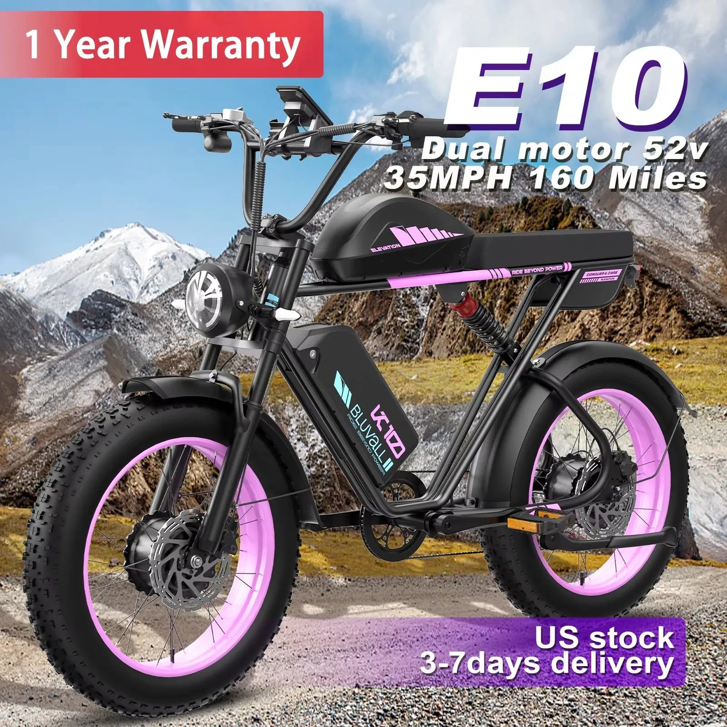 MOOBELO Electric Mountain Bike E10 Full Suspension