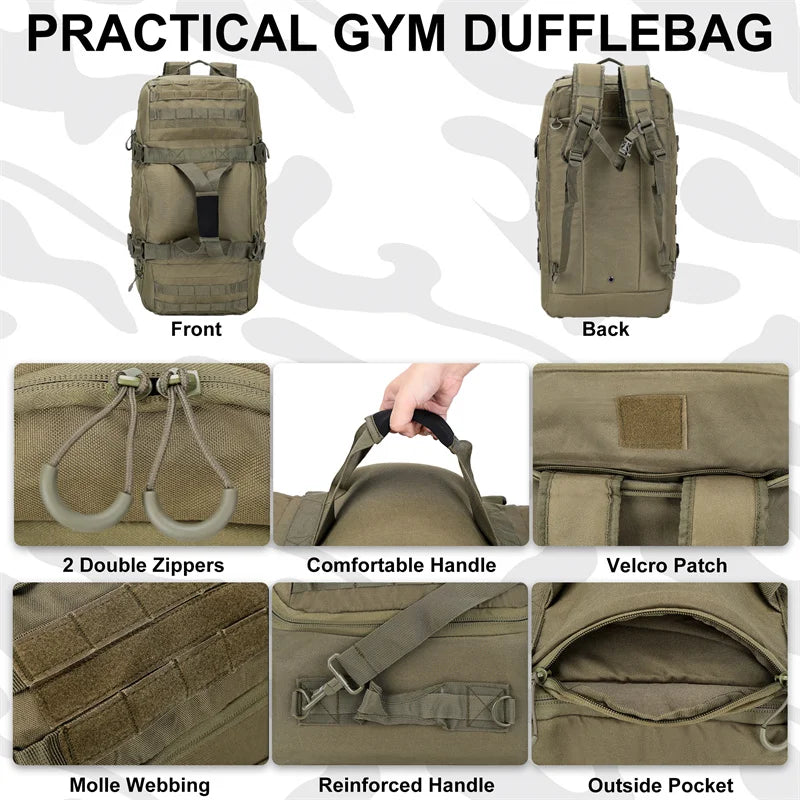 LQARMY Outdoor Mountaineering Backpack Molle Tactical Hiking Bag