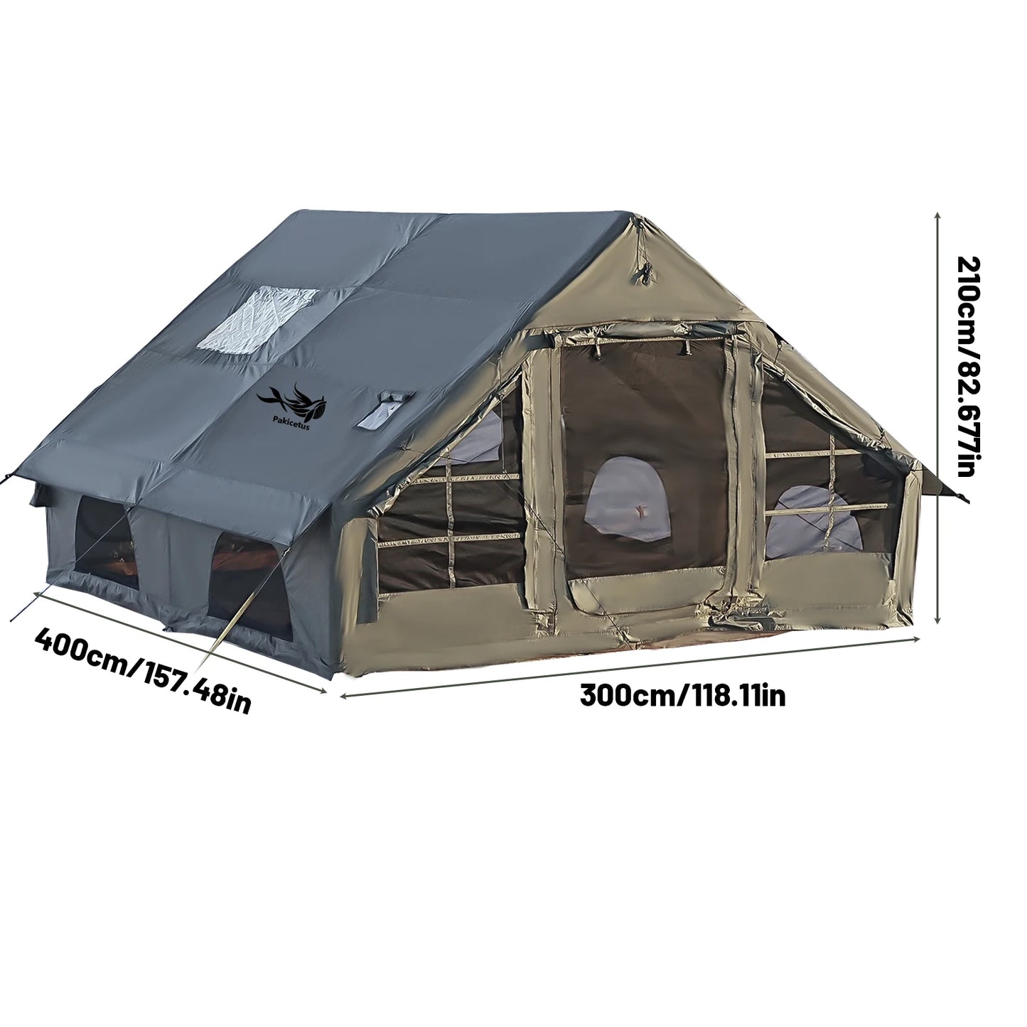 Inflatable Camping Tent With Skylight And Quick Air Flow