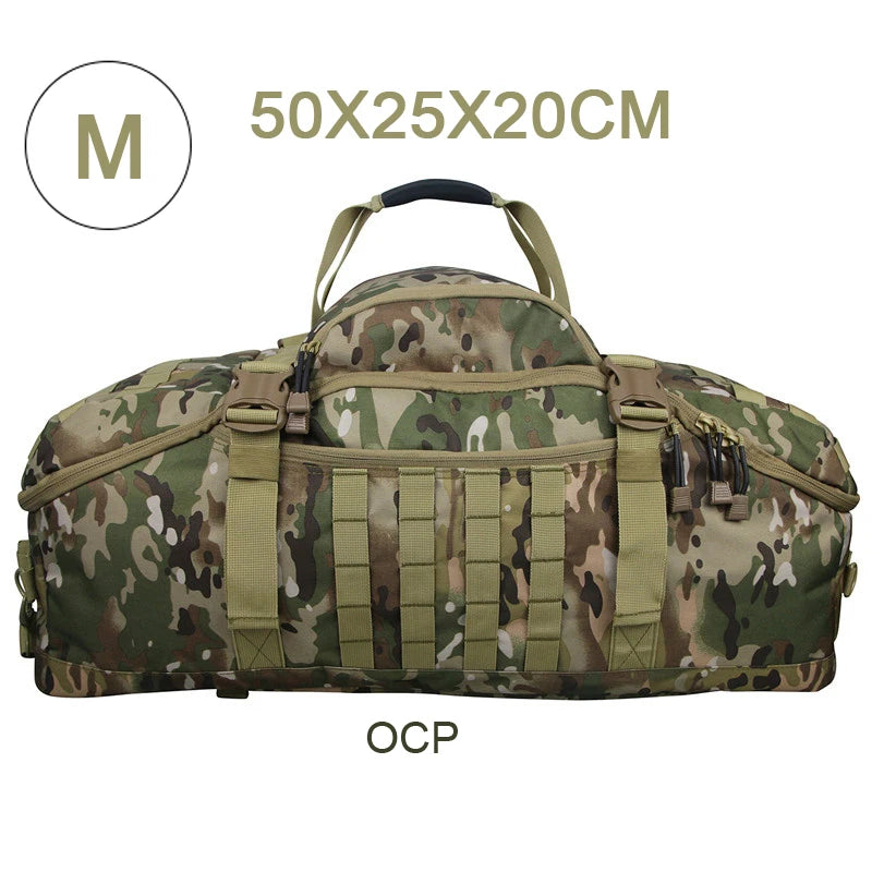 LQARMYCN 3 Way Duffle Bag Backpack Crossbody Travel