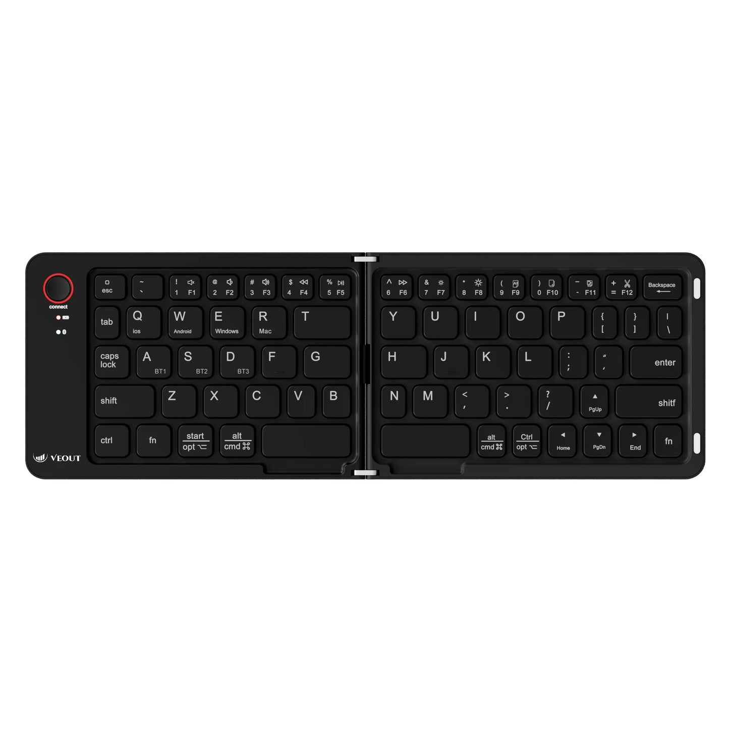 E4 Wireless Folding Keyboard For Mobile Devices With USB Interface