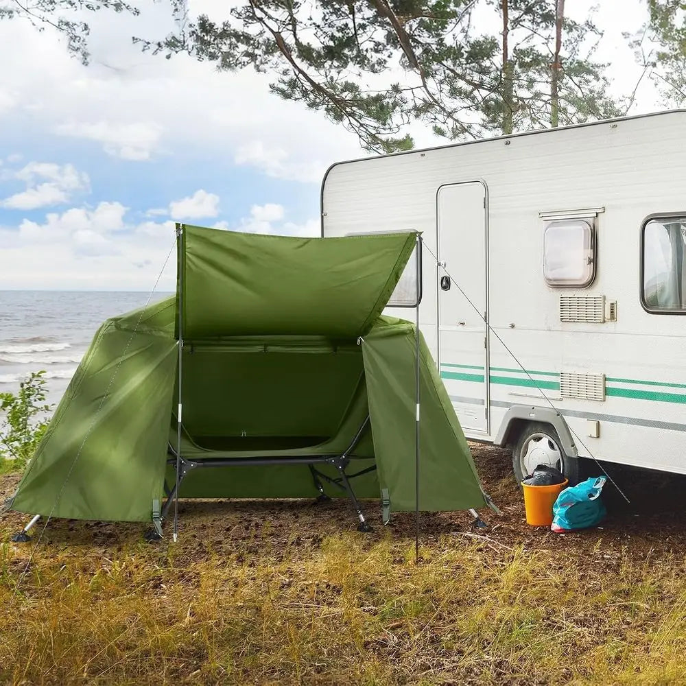 Portable Outdoor Camping Cot With Elevated Bed Heavy Duty