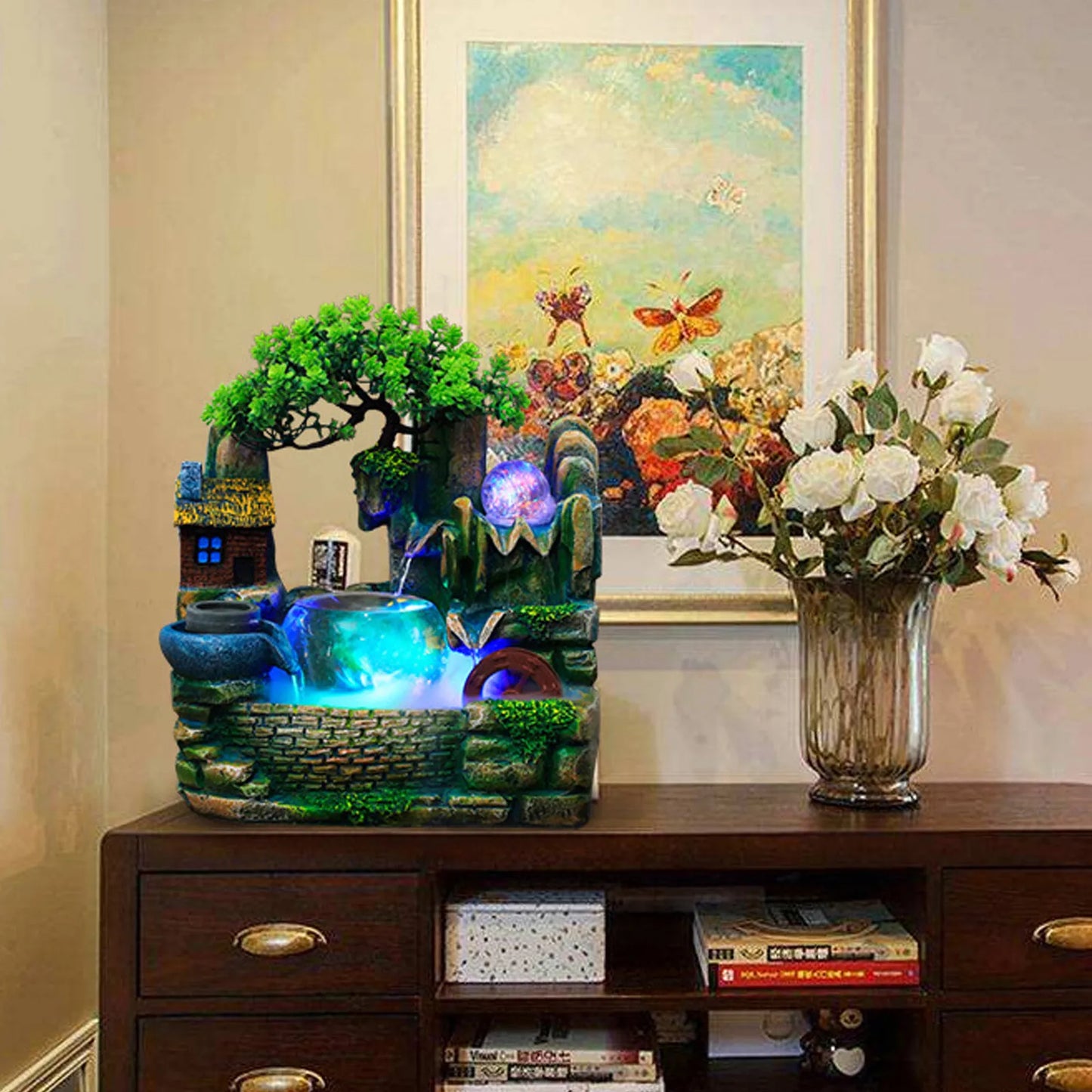 Desktop Waterfall Fountain For Indoor Decor And Relaxation