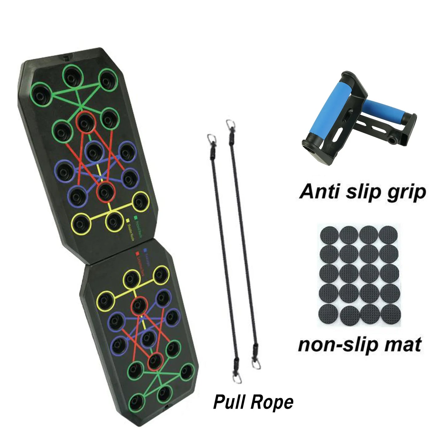 Portable Foldable Push Up Board With Handles Full Body Training