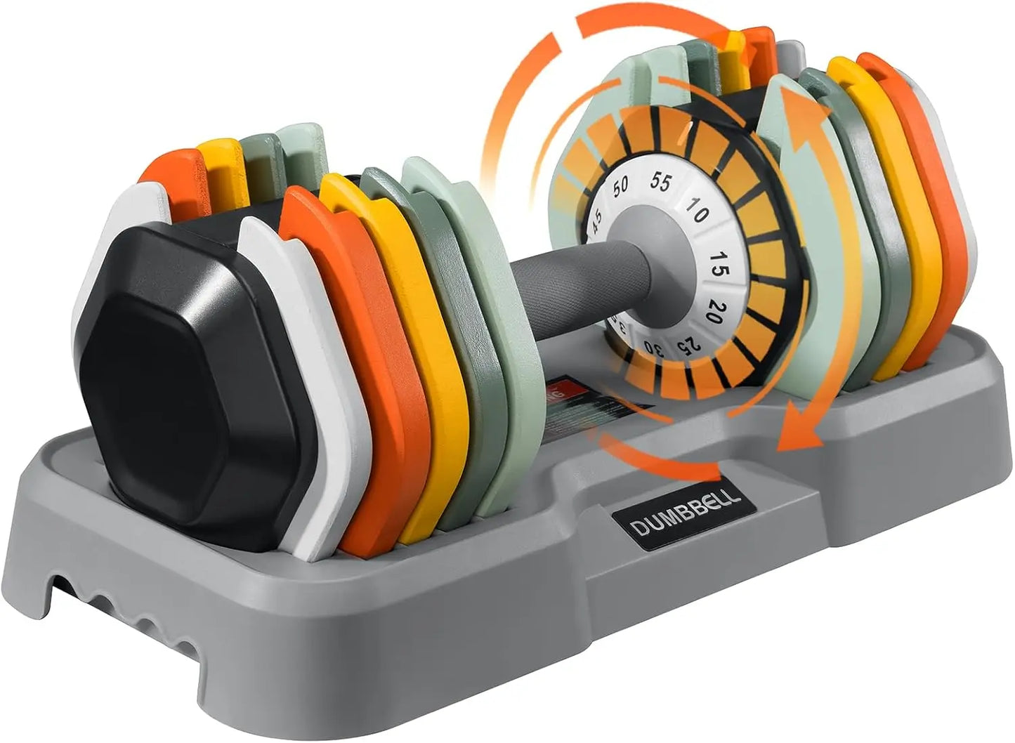 Adjustable Dumbbell Set 25 To 55 Pounds For Home Gym