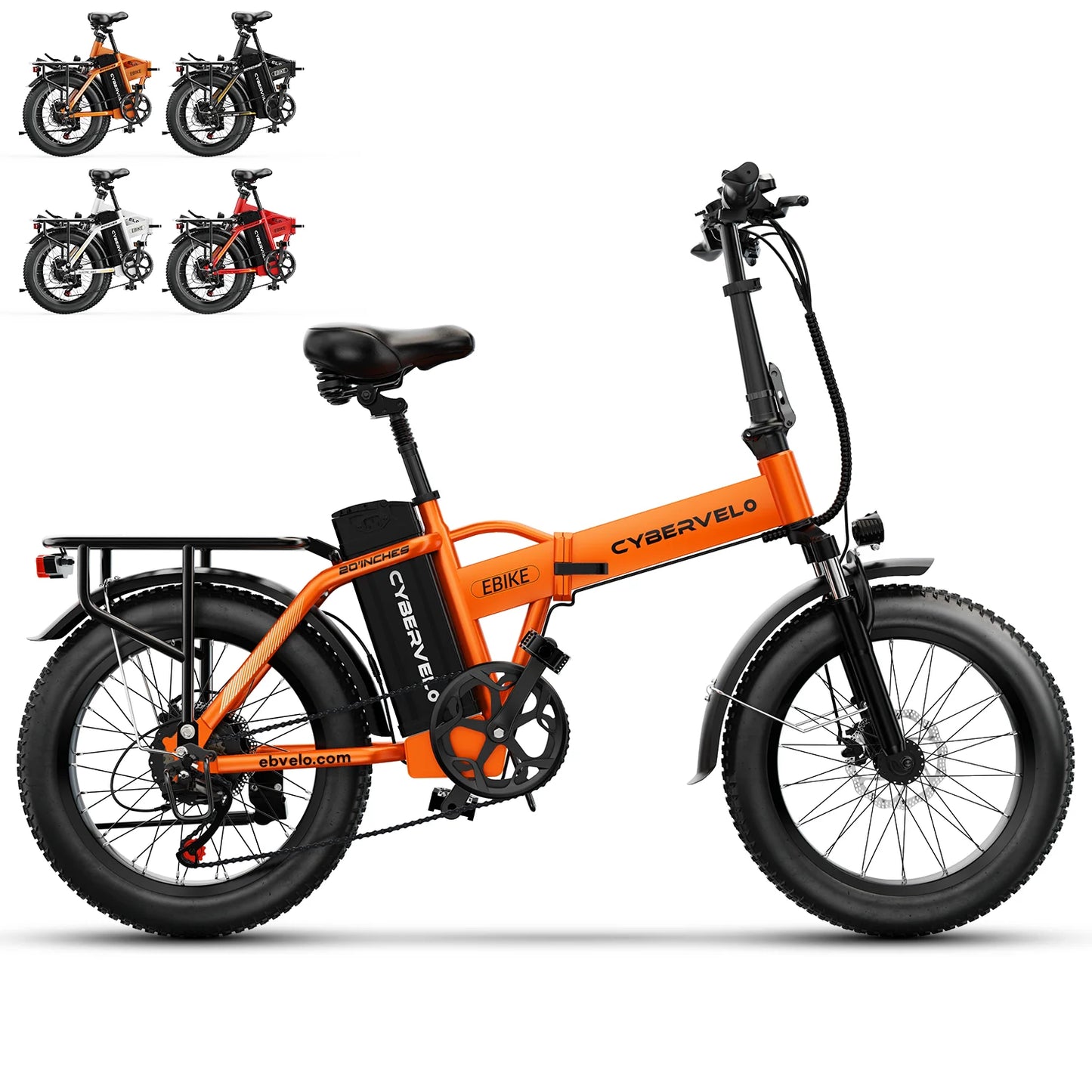 Cybervelo EK4 Folding Electric Bike 1000W 48V 20Ah 30 MPH