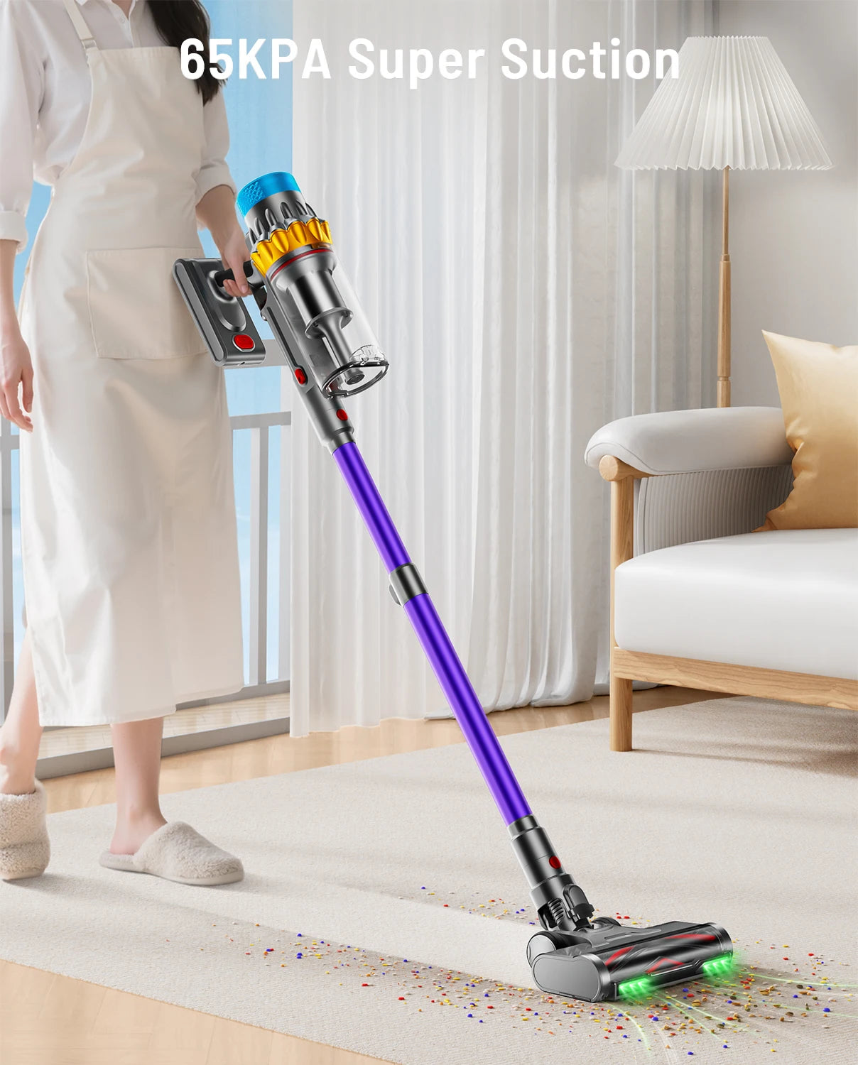 VAKERR X15 Pro Cordless Vacuum Cleaner 65KPa Strong Suction