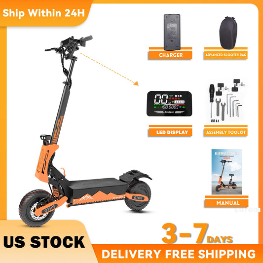 Arwibon GT08 Electric Scooter 5600W Top Speed 46 MPH Folding