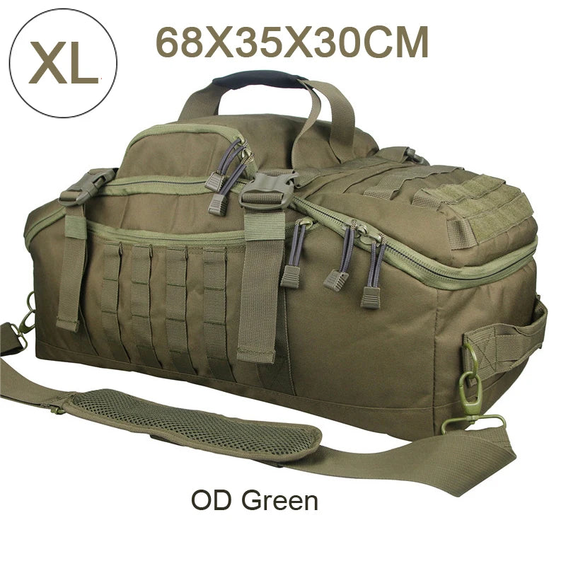 LQARMYCN 3 Way Duffle Bag Backpack Crossbody Travel