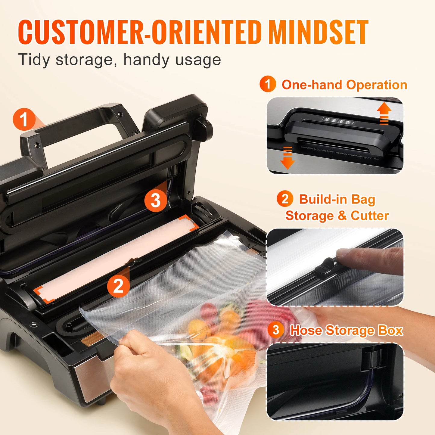 SucceBuy 130W Vacuum Sealer Machine With Free Bags
