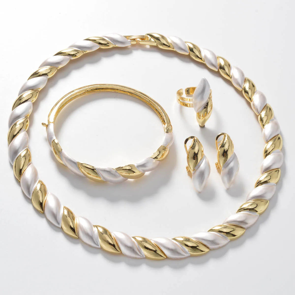 Diana Baby Fashion Jewelry Set Women Necklace Ring Earrings Bracelet