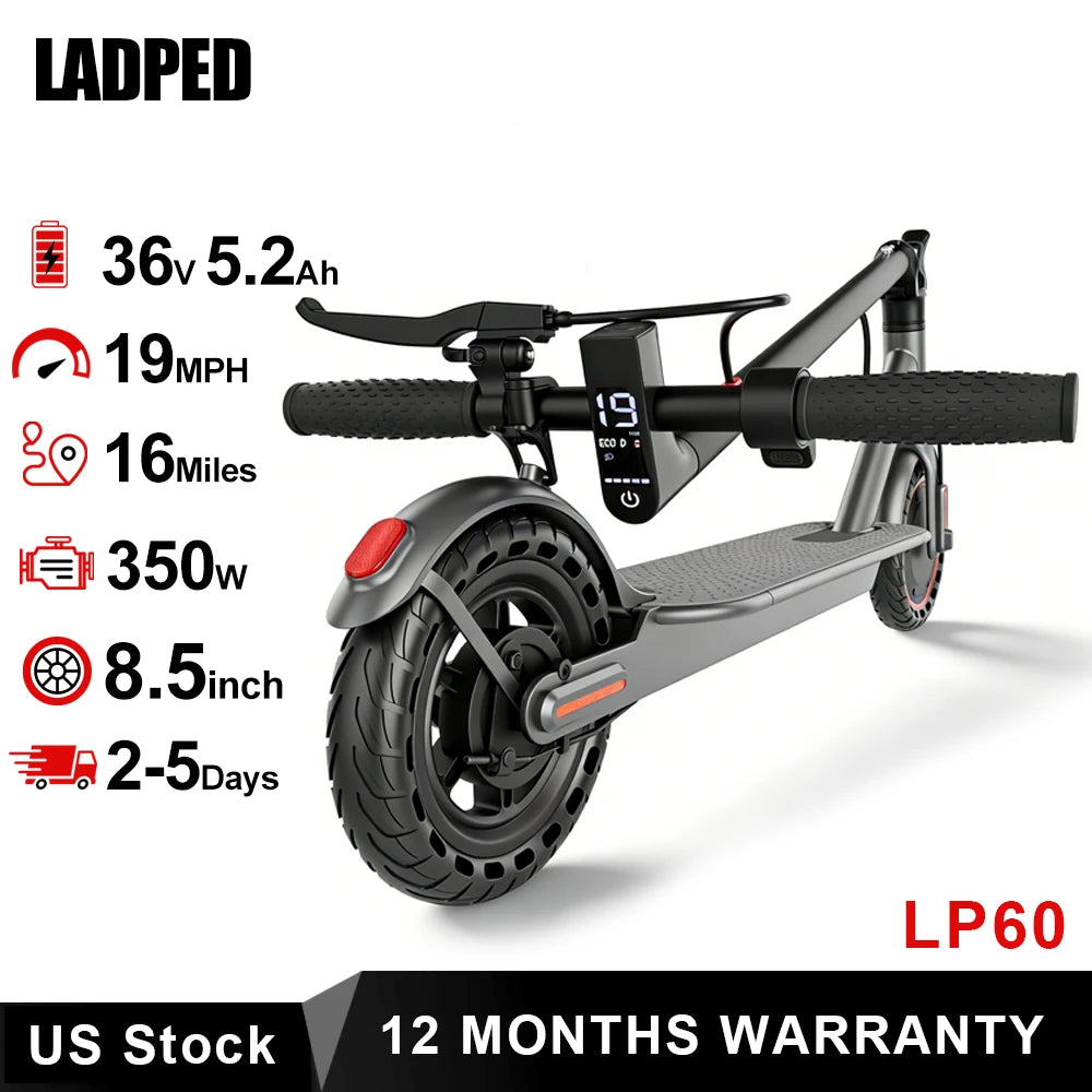 Ladped LP60 Electric Scooter 350W 19 MPH 16 Mile Range