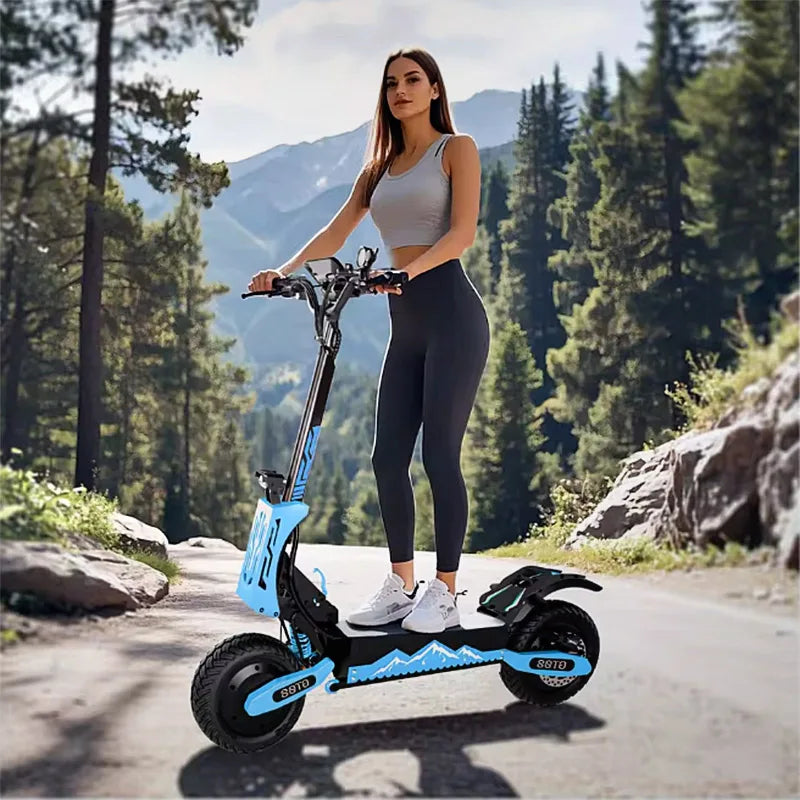 Arwibon 5600W Dual Motor Electric Scooter With Folding Seat